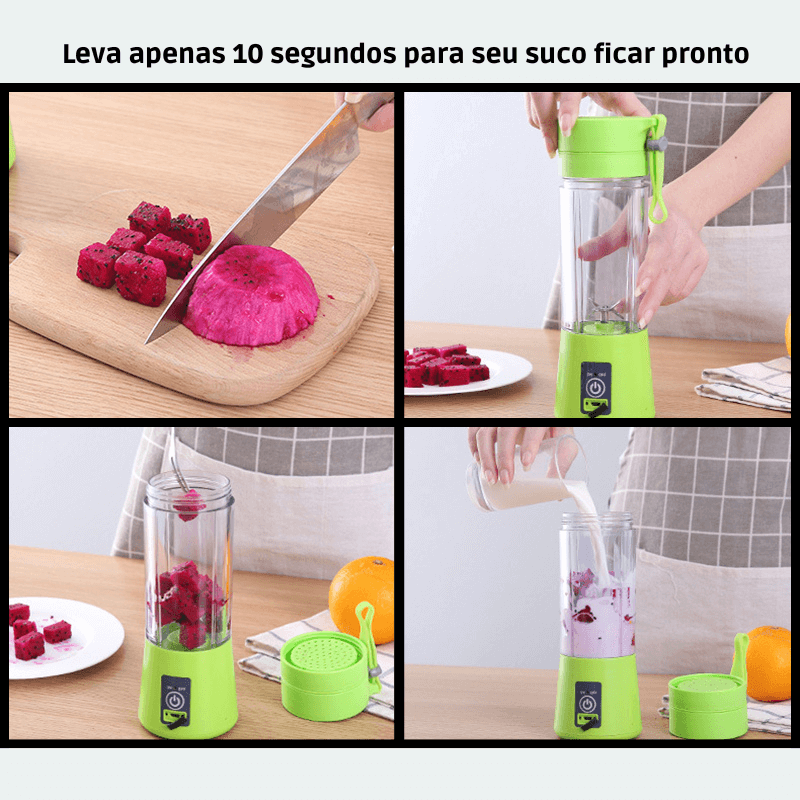 Liquidificador Portátil Usb 6 Lâminas