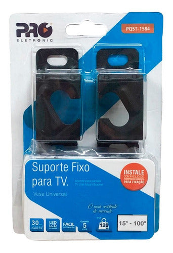 Suporte Fixo Universal de Parede Para TVs de 15” a 100” Até 120 Kg