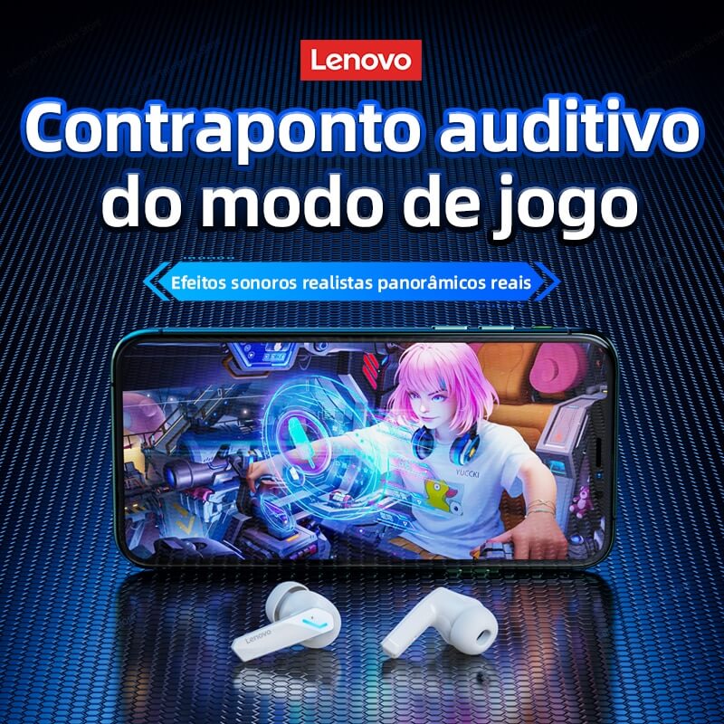 Fone Bluetooth Original Lenovo GM2 Pro