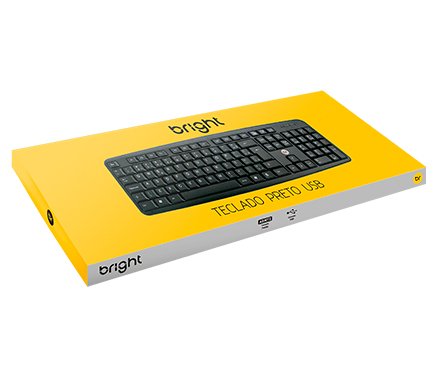 Teclado Preto USB - Bright