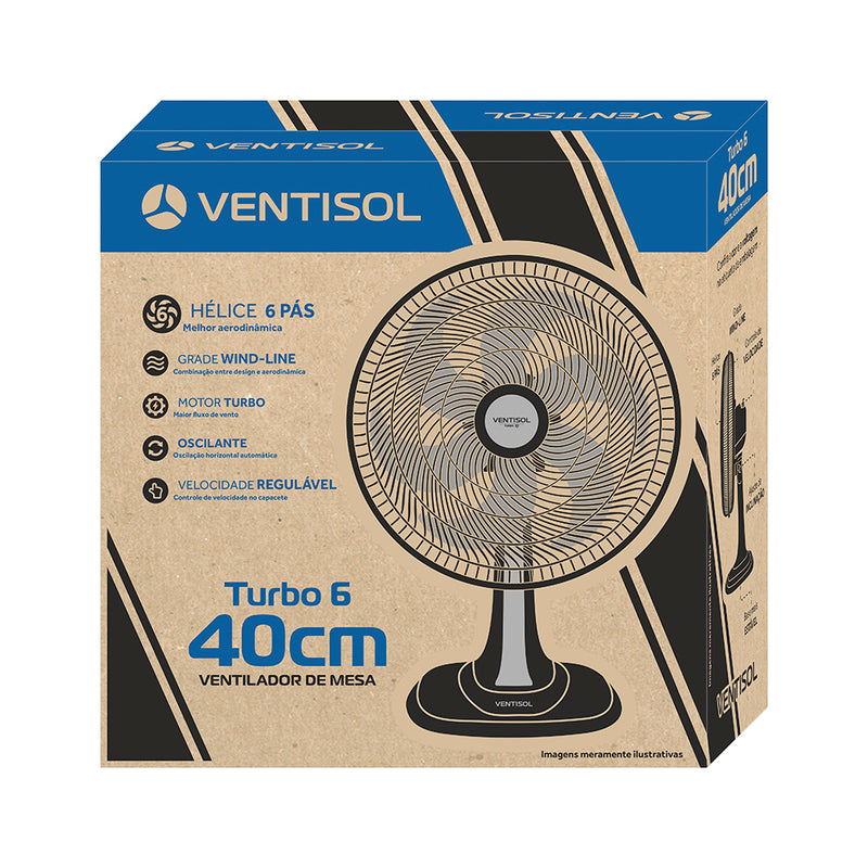 Ventilador de Mesa Turbo 127v 40cm - Ventisol