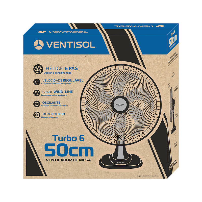 Ventilador de Mesa Turbo 127v 50cm - Ventisol