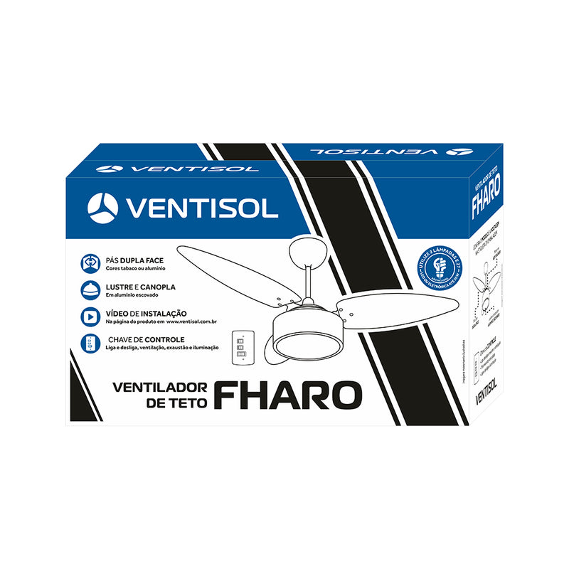 Ventilador de Teto Fharo Dupla Face 127v - Ventisol