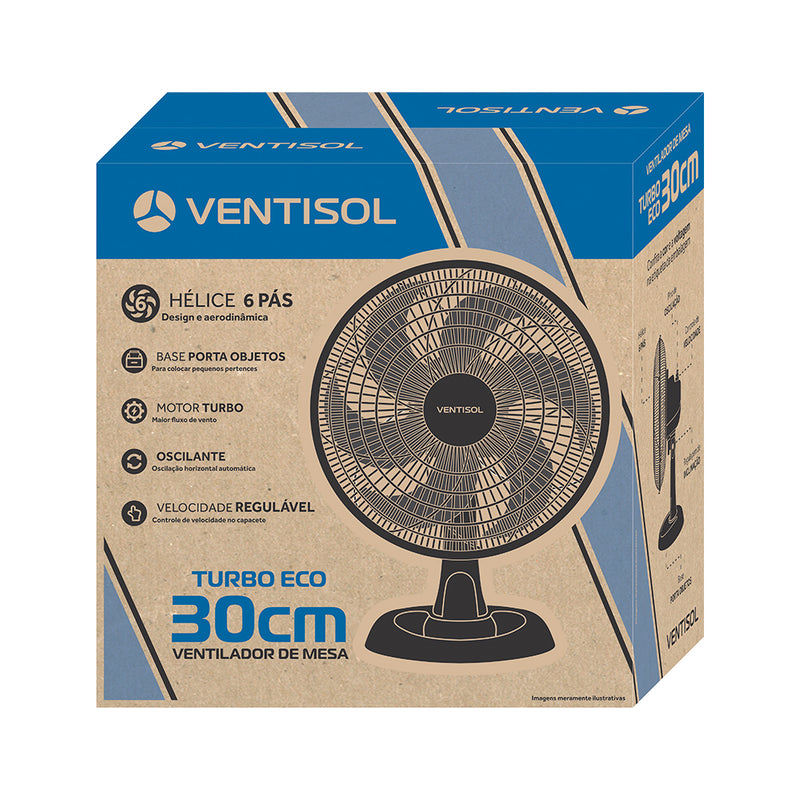 Ventilador de Mesa Eco Turbo 127V 30cm - Ventisol