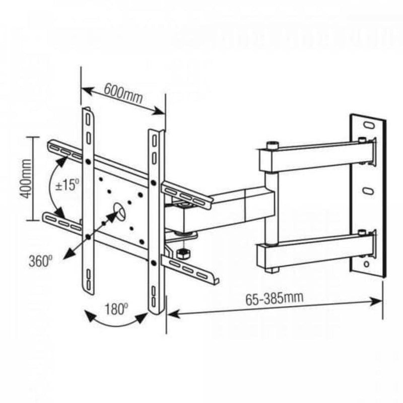 Suporte Triplo Articulado p/TV Pro Eletronic PQST-AT60/03 - Proeletronic