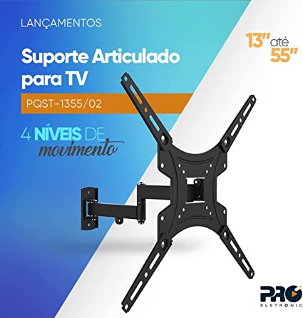 Suporte Articulado para Tv De 13 a 55 Polegadas - Proeletronic PQST-1355