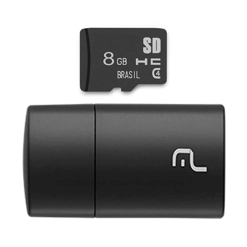 Adaptador Pen drive 2x1 Cartão de Memória micro sd 8gb