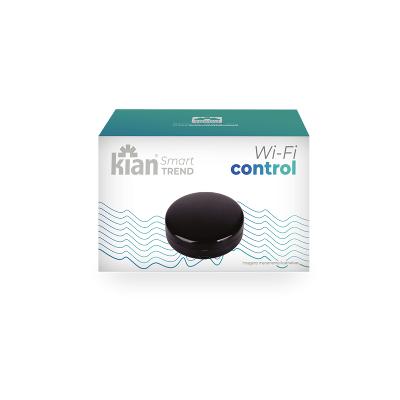 Controle Universal Inteligente C/Sensor Temperatura - Wi-Fi Control Kian, Preto