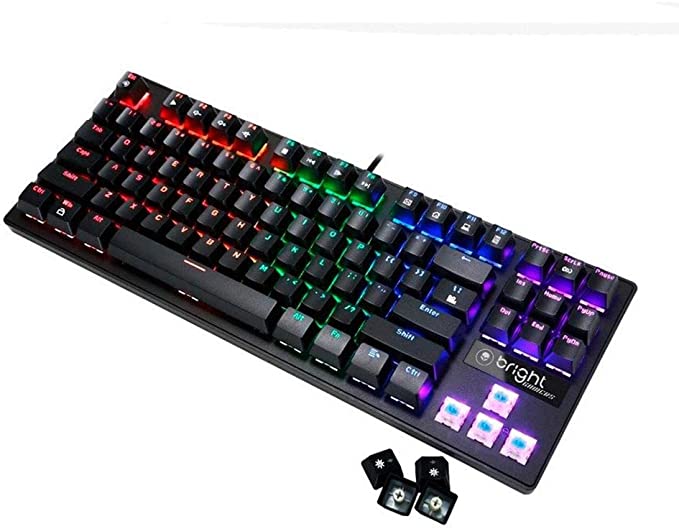 Teclado Mecânico Gamer Bright Compact, LED, Switch Blue, US - GTC559