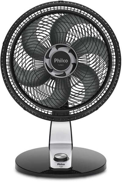 Ventilador de Mesa Philco Turbo com 3 Velocidades - Preto